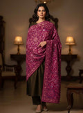 Kalamkar Pashmina Shawl - Fuchsia