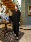 Noir Textured Pure Silk Kurta Set